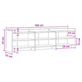 Szafka pod telewizor 168 x 33 x 47 cm Szary Sonoma