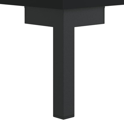 vidaXL Biurko, czarne, 140x50x75 cm, materiał drewnopochodny