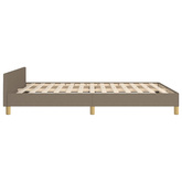 vidaXL Rama łóżka z zagłówkiem, taupe, 140x200 cm, obita tkaniną model standard