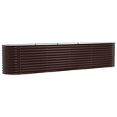 Podniesiony grządka Brązowy 400 x 80 x 81 cm Stal