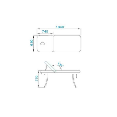 Leżanka do masażu Azzurro 328 biała 111343