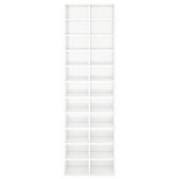 Szafka na buty, wysoki połysk, biała, 54x34x183 cm