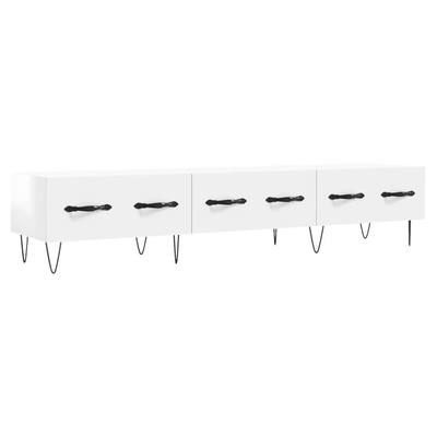 vidaXL Szafka pod TV, wysoki połysk, biała, 150x36x30 cm