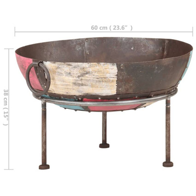 vidaXL Kolorowe palenisko rustykalne, Ø 60 cm, żelazne