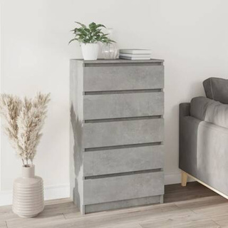 vidaXL Komoda, szarość betonu, 60x36x103 cm, materiał drewnopochodny