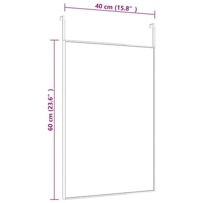 vidaXL Lustro na drzwi, złote, 40x60 cm, szkło i aluminium