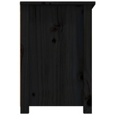 vidaXL Szafka pod TV, czarna, 79x35x52 cm, lite drewno sosnowe