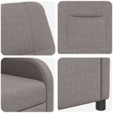 Fotel recliner Ciemnoszary tkanina