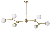 Lampa Sufitowa Złota Kule Mleczne Abruzzo Ricardo 6xE27