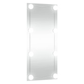 vidaXL Lustro ścienne z LED, 50x100 cm, szklane, prostokątne
