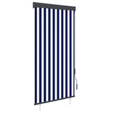vidaXL Roleta zewnętrzna, 100x250 cm, niebiesko-biała