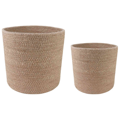 Zestaw doniczek 2 pcs naturalny ? 28 x 28 cm 100% Juta Tossa