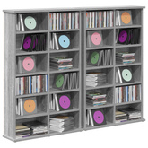Kabinet na płyty CD 2 szt. Szary Sonoma 60 x 17 x 92 cm