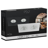 Punktowa oprawa sufitowa wpuszczana CERI 2 SQ Black IP20 kwadratowa czarny podwójna EDO777475 EDO Solutions