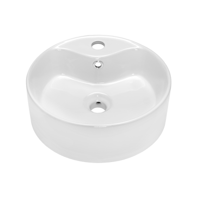 Umywalka nablatowa granada  41 cm, okrągła, z otw. na bat. CE-44-001-W Invena