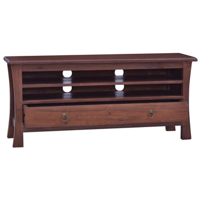 vidaXL Szafka pod TV, klasyczny brąz, 100x30x45 cm, drewno mahoniowe
