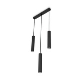 Lampa Wiszaca trzy czarne tuby GU10 Abruzzo Trotti