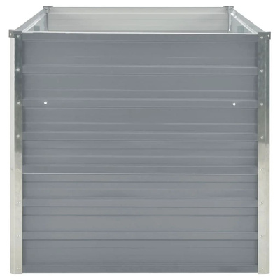 Donica ogrodowa, 160 x 80 x 77 cm, stal galwanizowana, szara