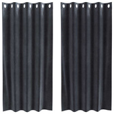 Zasłony zaciemniające 2 pcs Ciemnoszary 140 x 175 cm Aksamit