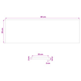 Nakładki na schody 16 szt. 80 x 25 x 2 cm Lakier Drewno bukowe
