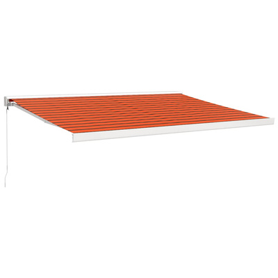 vidaXL Zwijana markiza, pomarańcz i brąz, 4x3 m, tkanina i aluminium