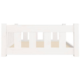 vidaXL Legowisko dla psa, białe, 95,5x65,5x28 cm, lite drewno sosnowe