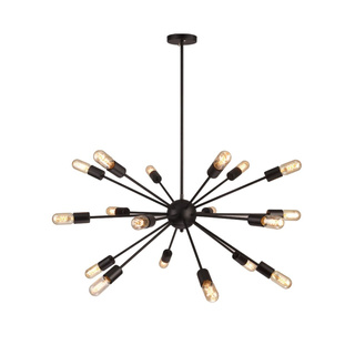 Lampa wisząca Abigali Retro Spikes, czarny 18xE27