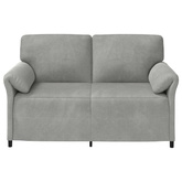 Sofa dwuosobowa jasnoszary 158 x 83 x 95 cm Welur
