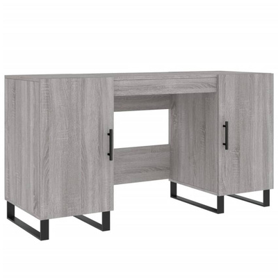 vidaXL Biurko, szary dąb sonoma, 140x50x75 cm, materiał drewnopochodny wariant 7