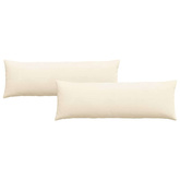Poduszki na sofę 2 pcs Kremowy 120 x 40 cm Tkanina sztruksowa
