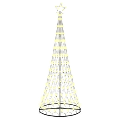 Choinka świąteczna LED z podstawą Ciepła biel 250 cm Metal