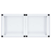 Podest pod pralkę i suszarkę z wysuwanymi półkami, biały