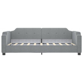 Sofa z funkcją spania, jasnoszara, 90x190 cm, obita tkaniną
