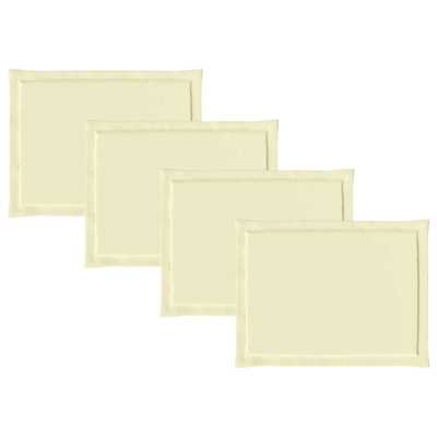 Poduszki na siedziska 4 pcs kremowy 47 x 36 x 2 cm Poliester