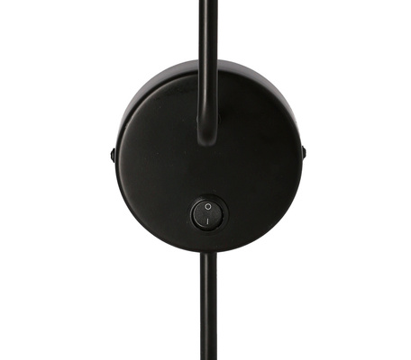 Keto kinkiet czarny 1x40w e14 Abażur z włącznikiem