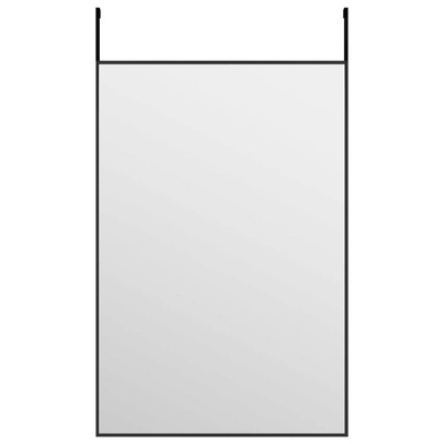 vidaXL Lustro na drzwi, czarne, 40x60 cm, szkło i aluminium