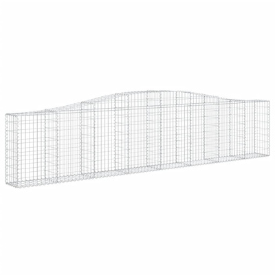 Kosze gabionowe, 25 szt, 400x30x80/100 cm, galwanizowane żelazo