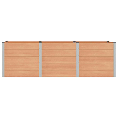 Podniesiona rabata ogrodowa brązowy 300 x 100 x 91 cm