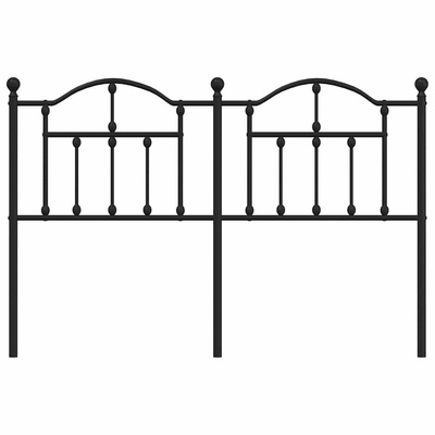 Metalowe wymienne wezgłowie, czarne, 135 cm