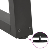 Nogi do stolika kawowego w kształcie litery V 2 szt. Antracyt 70x(30-31,3) cm Stal