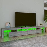 vidaXL Szafka pod TV z oświetleniem LED szary dąb sonoma 260x36,5x40cm