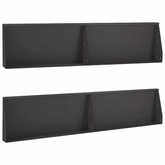 Mur oporowy 4 szt. 100 x 12 x 50 cm Stal Czarny