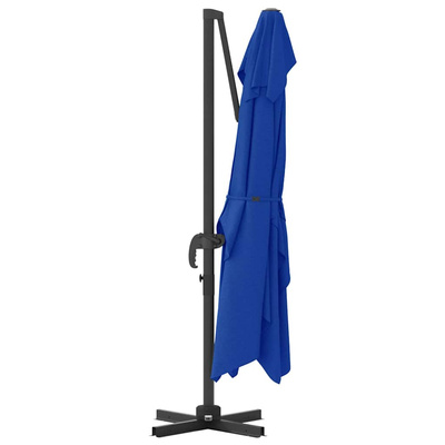 Parasol plażowy 351 x 250 x 260 cm Poliester i aluminium