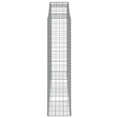 Kosze gabionowe, 5 szt, 300x50x200/220 cm, galwanizowane żelazo