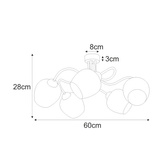 Lampa sufitowa K-5186 z serii BELLA
