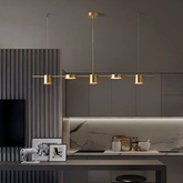 Lampa wisząca Abigali Glichio 35W 120cm liniowa nowoczesna złota