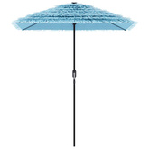 Parasol ogrodowy na stalowym słupku, niebieski, 300x200x250 cm