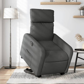 vidaXL Podnoszony fotel masujący, elektryczny, rozkładany, ciemnoszary wariant 23