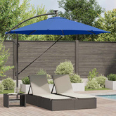 Parasol plażowy 294 x 294 x 248 cm Poliester i aluminium