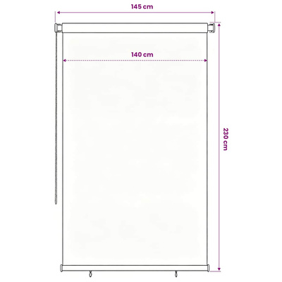 Roleta zewnętrzna, 145(szer.)x230(wys.) cm, ciemnozielona, HDPE